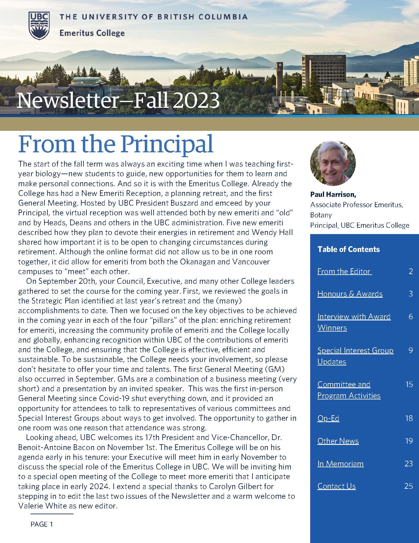 EC Fall Newsletter