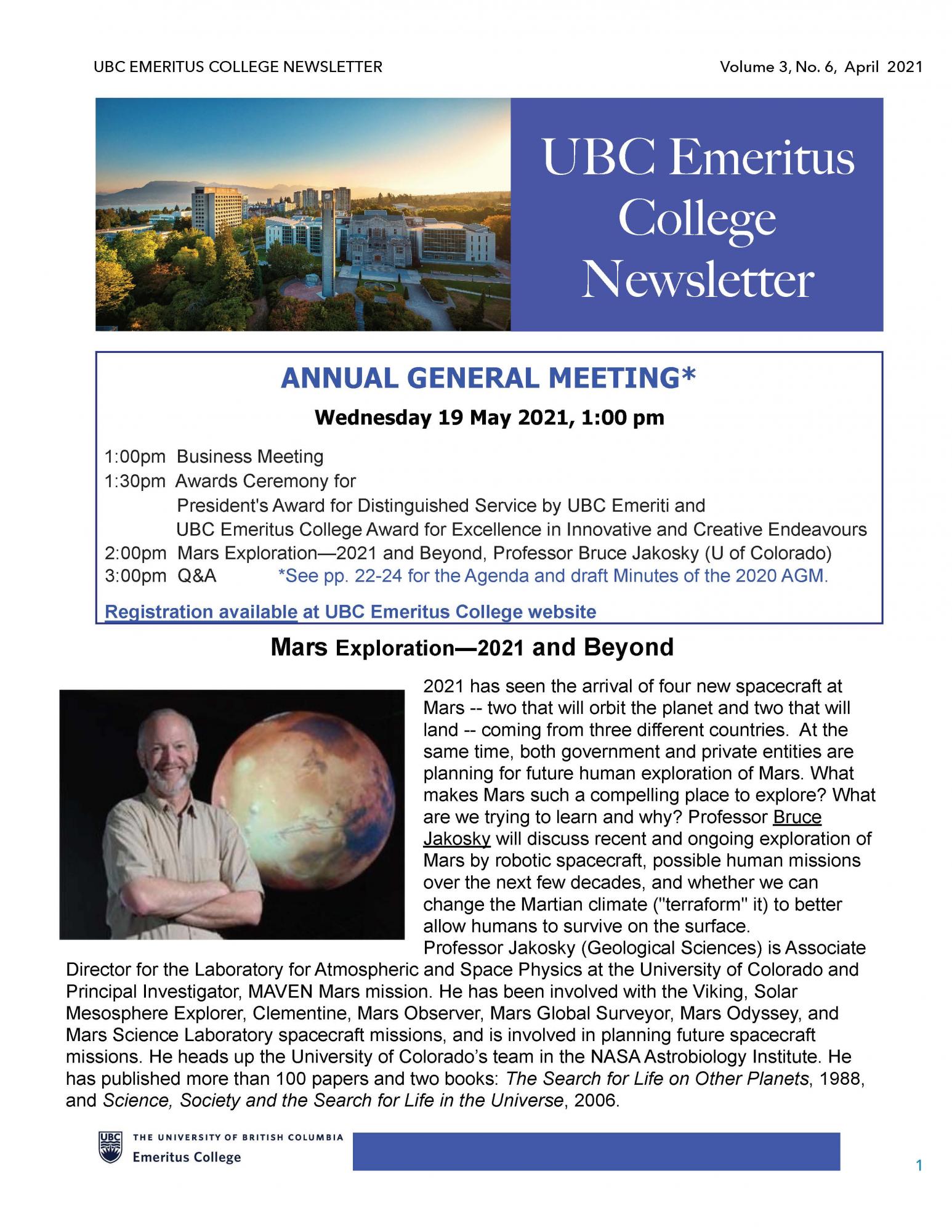 March 2021 newsletter