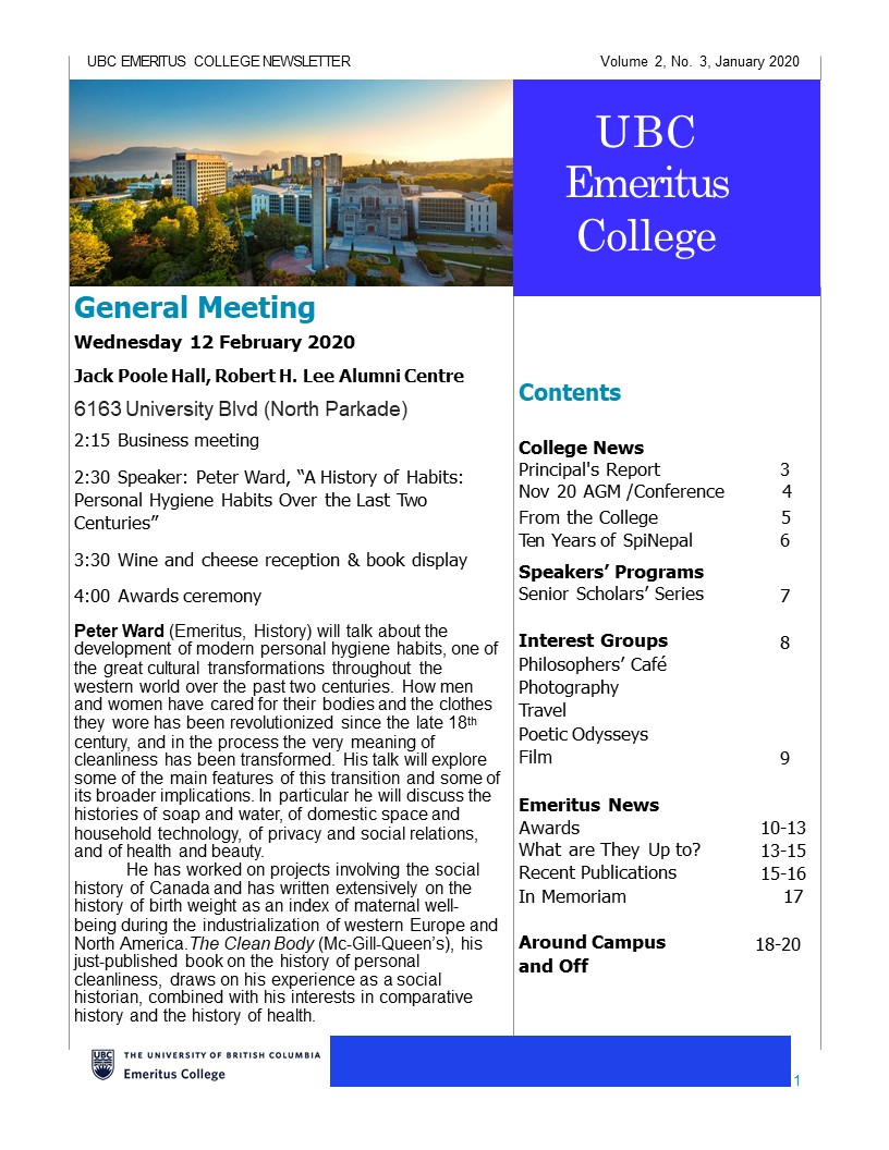 April 2020 newsletter