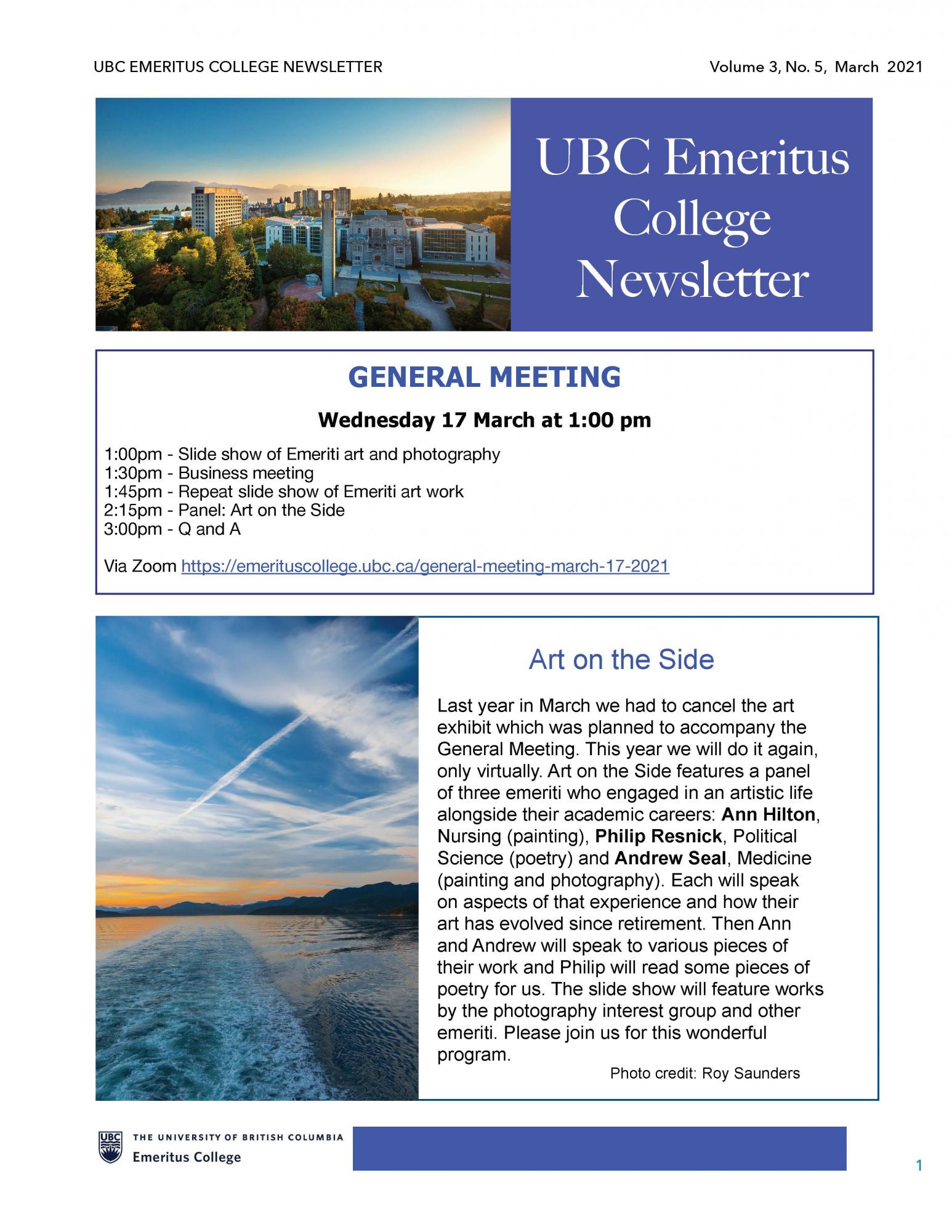 March 2021 newsletter