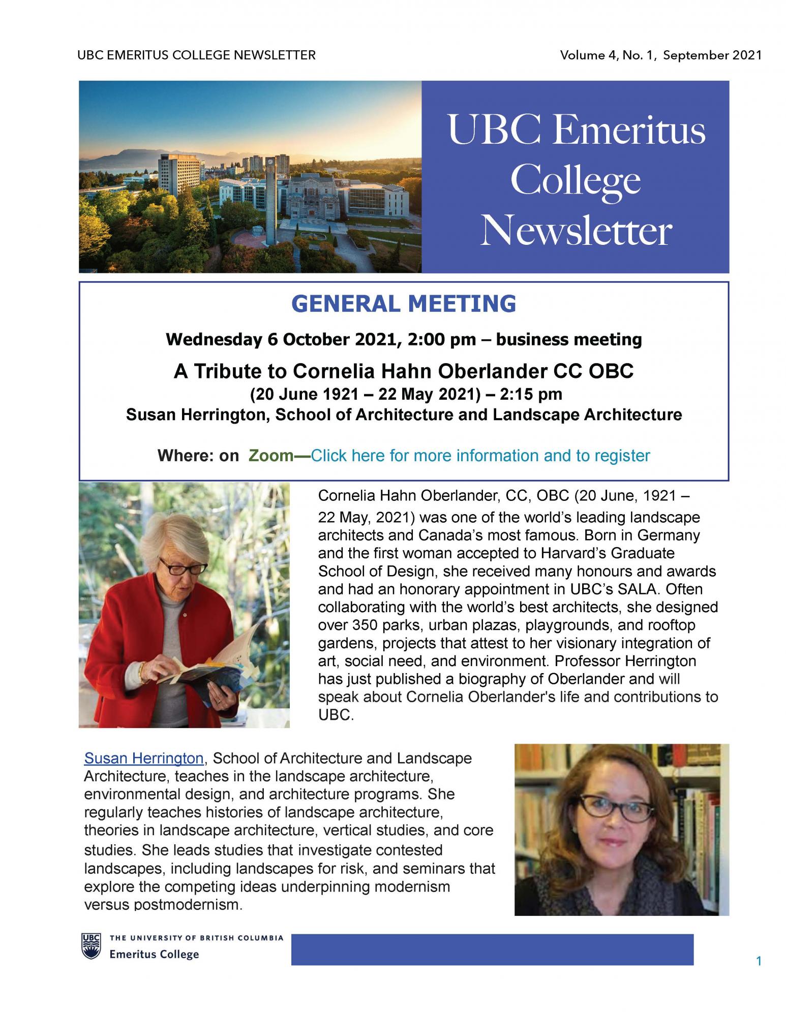 September 2021 newsletter