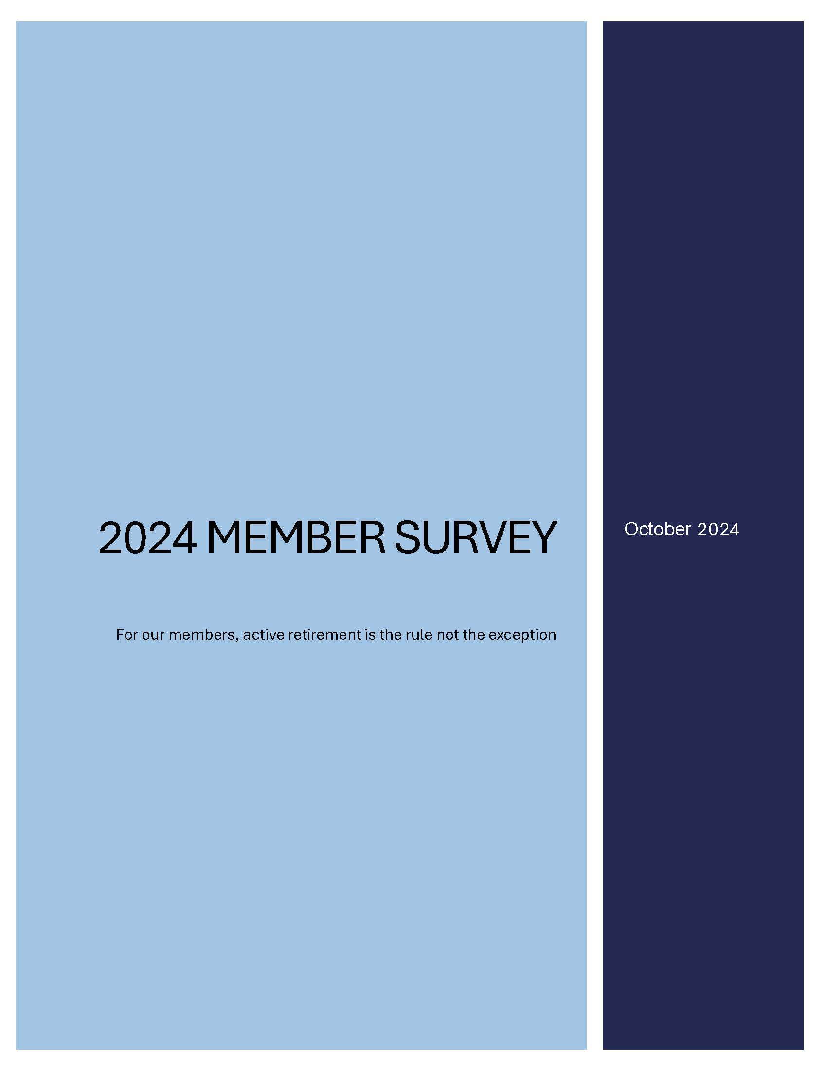 Survey Cover Page