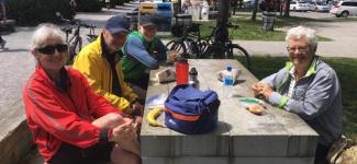 Easy Riders 06-2022_Garry Point Park_L-R MelindaSuto PhilippeKruchten DougFilipenko SusanKennedy