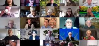Photo of new emeriti meeting on Zoom