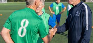 Seniors playing football