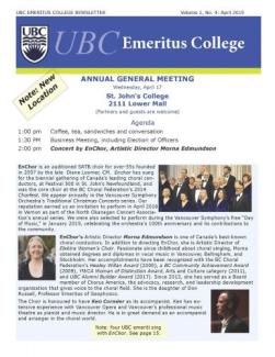 2019 April Newsletter