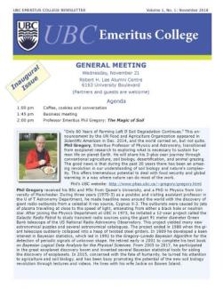 2018 November Newsletter