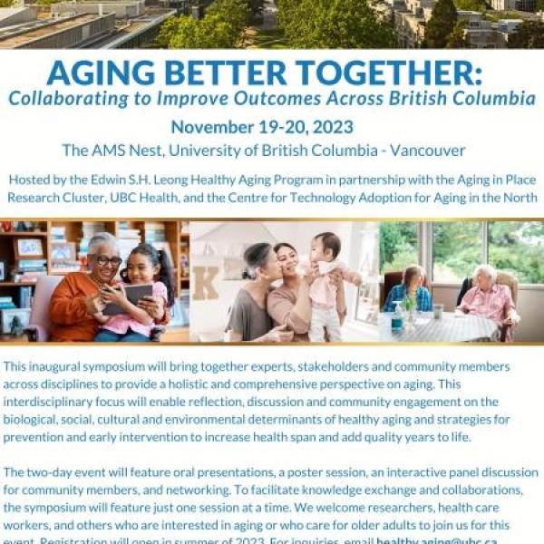 Aging better together symposium informational poster