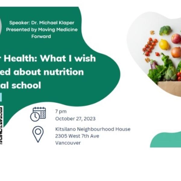 Poster for Michael Klaper lecture