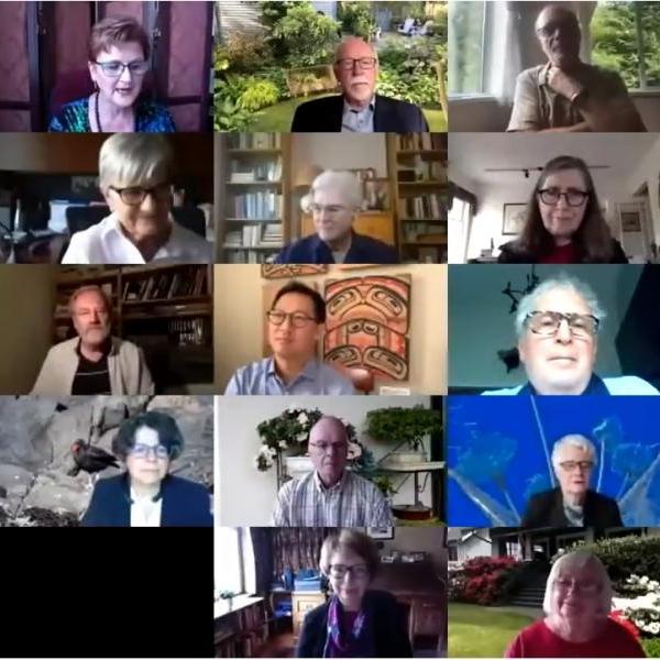 Photo of new emeriti meeting on Zoom