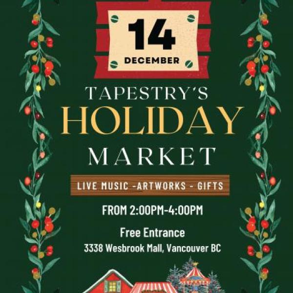 Tapestry holiday market poster