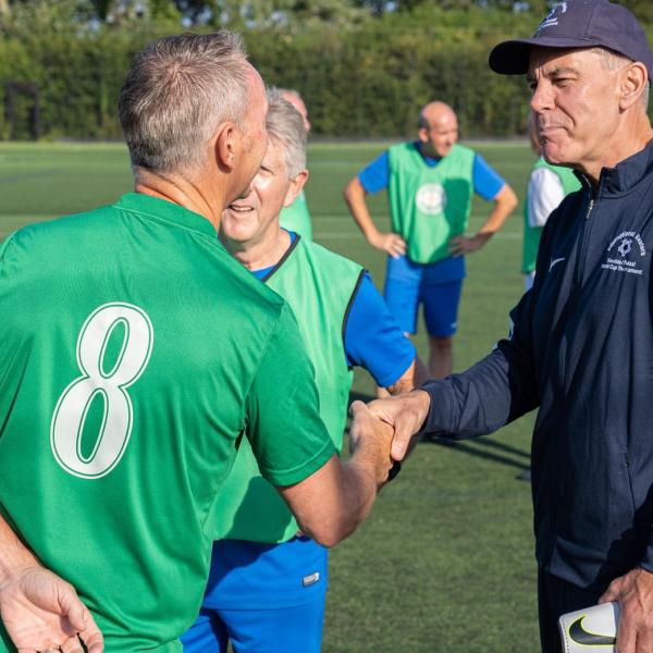 Seniors playing football